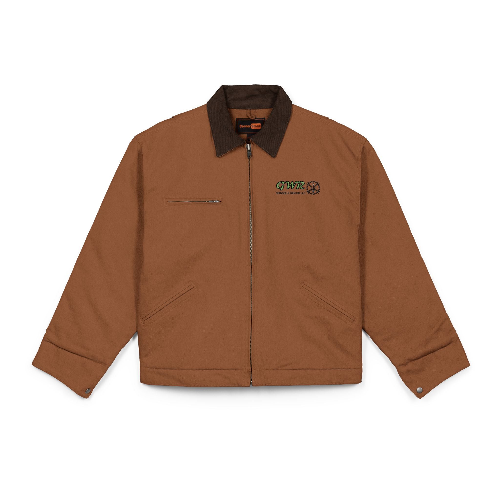 GWR Service & Repair Work Jacket — Durable Utility Jacket with Chest Logo