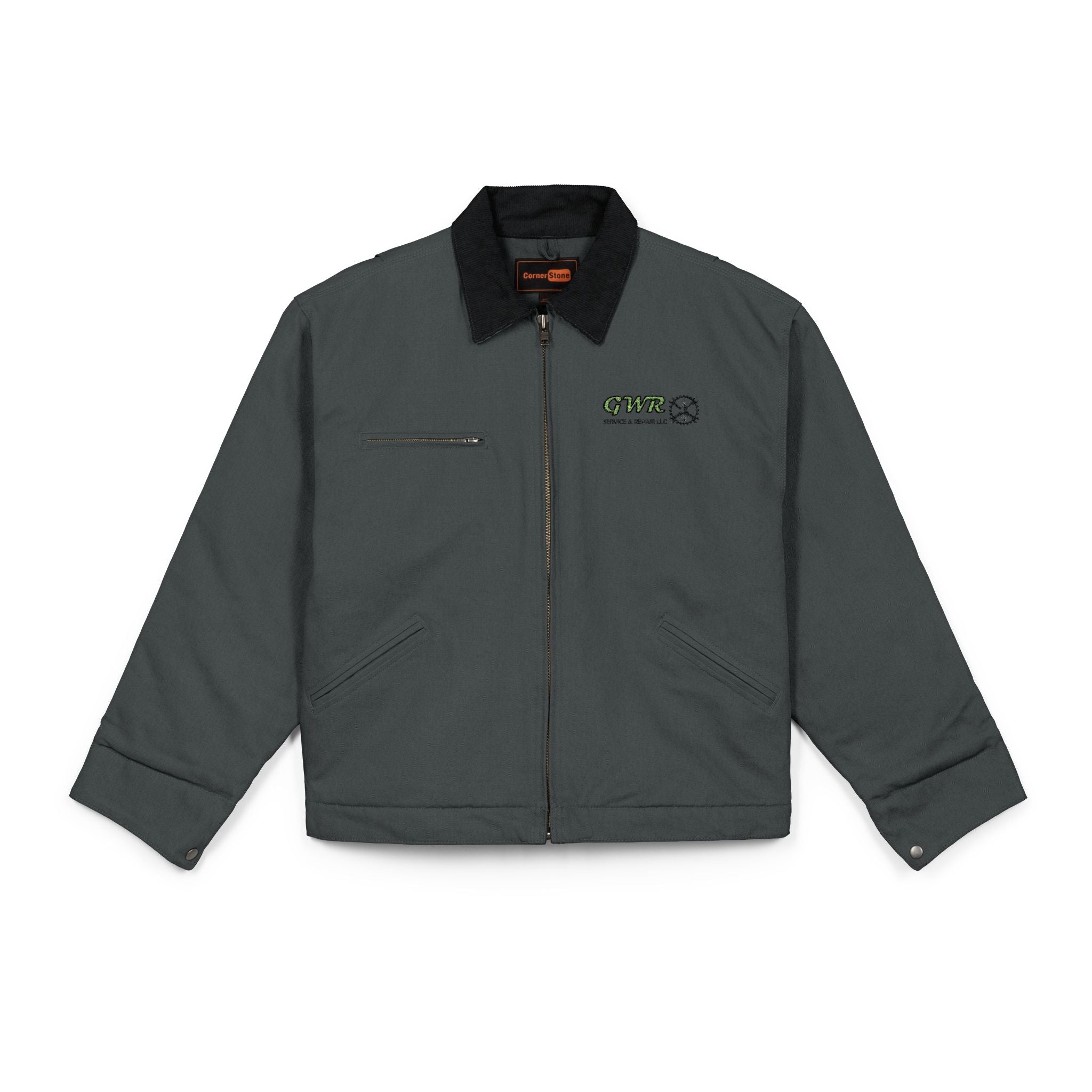GWR Service & Repair Work Jacket — Durable Utility Jacket with Chest Logo